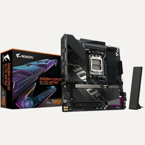 Изображение товара Материнская плата Gigabyte B850M AORUS ELITE WIFI6E (AM5, mATX)