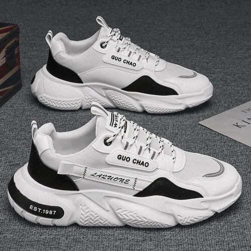 Изображение товара MOOCIE Мужская обувь 2025 года, новый популярный стиль, летняя сетчатая дышащая мужская спортивная повседневная обувь на толстой подошве, увеличивающая рост, брендовая обувь для папы, EU:43