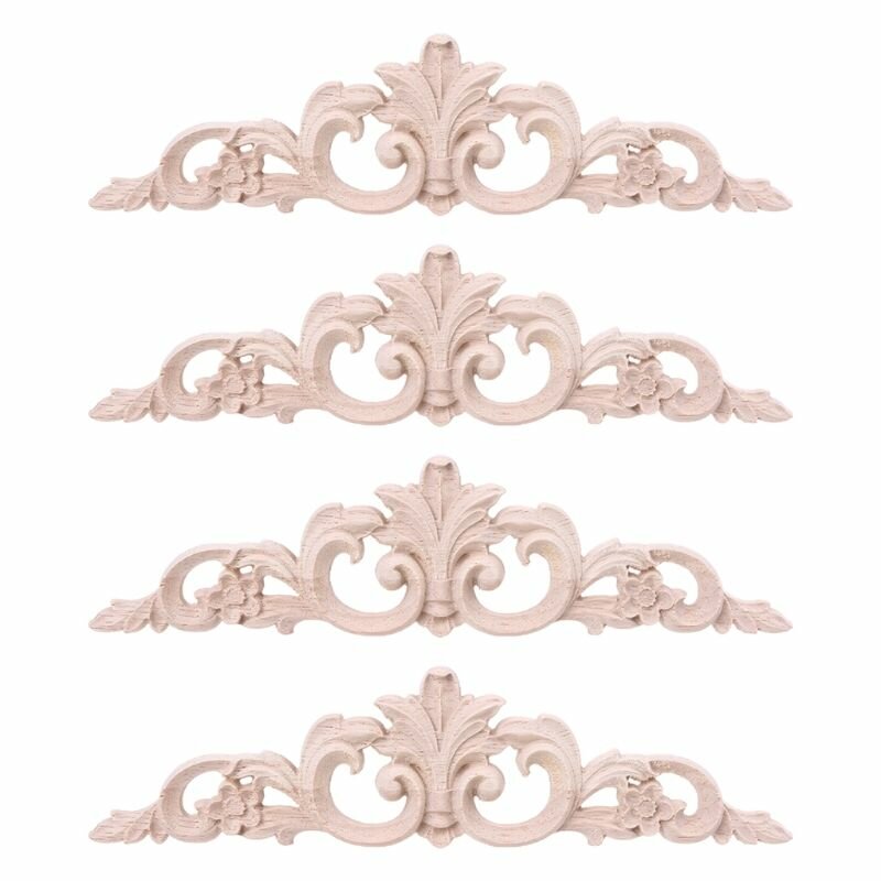 Декоративная деревянная колонна с резьбой, 4 шт, 20x5 см, для украшения мебели и стен