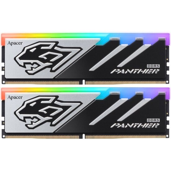 Оперативная память Apacer Panther RGB 32GB (2х16GB) DDR5-5200 DIMM (AH5U32G52C5229BAA-2)