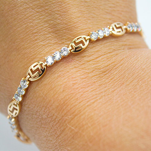 Браслет XUPING JEWELRY, фианит, искусственный камень