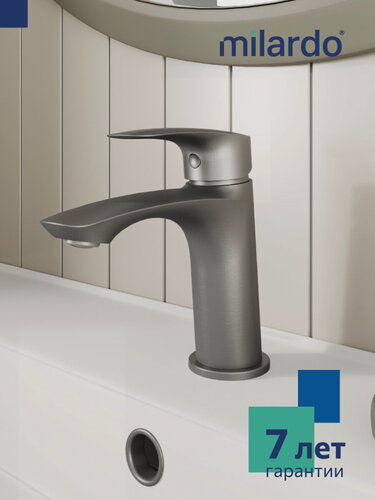 Изображение товара Смеситель для раковины Milardo Рора (Rora) RORGM00M01 графит матовый