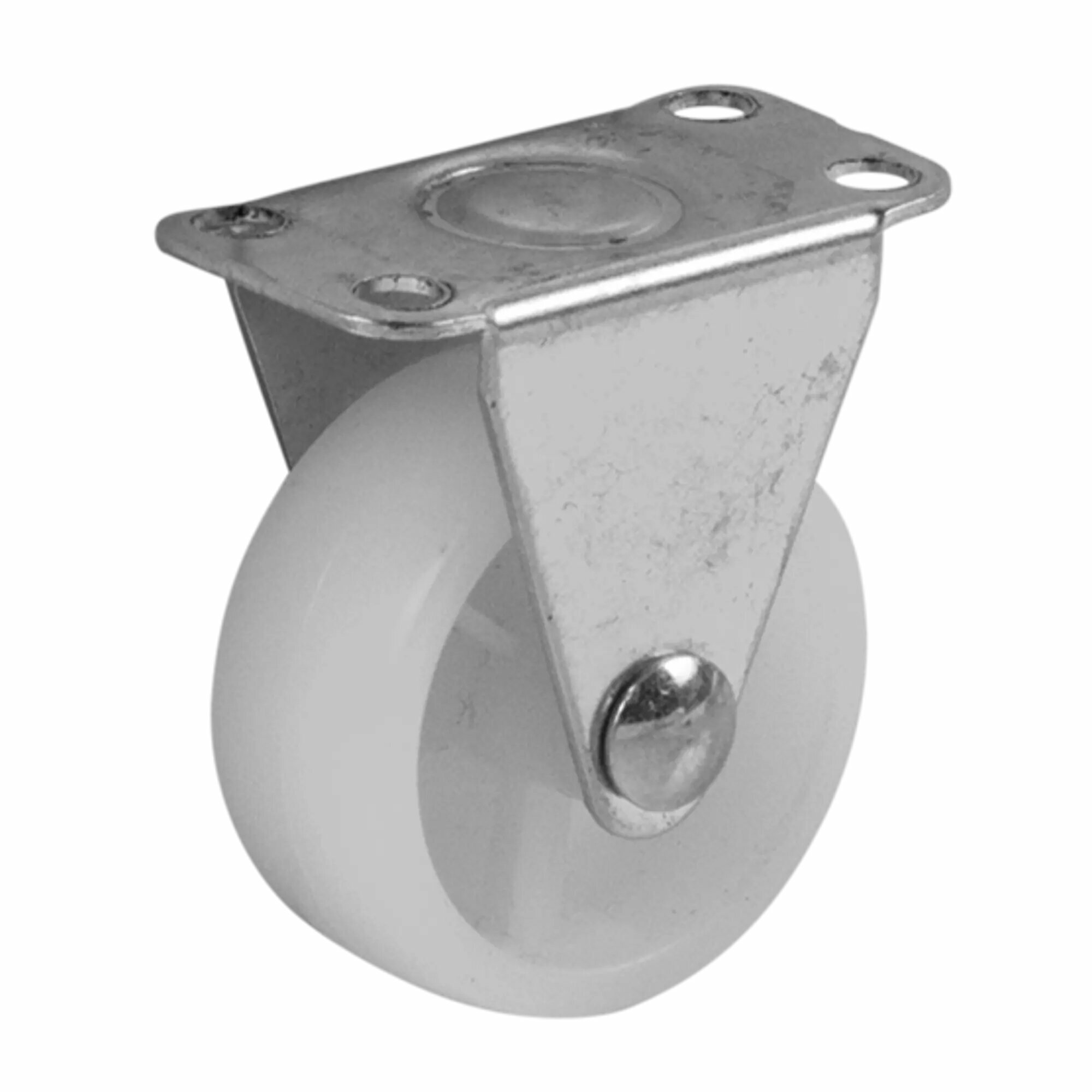 Колесо мебельное неповоротное без тормоза 40 мм до 50 кг цвет белый