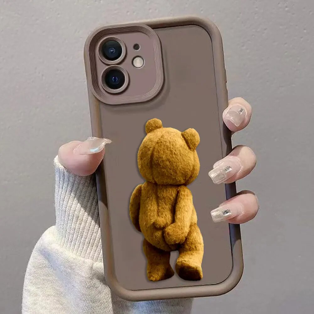 Чехол для телефона с мультяшным медведем T-Teddy для Xiaomi 8 11 12 12T 13 13T 14 14T 15 POCO F5 F7 X3 X4 X5 X6 X7 M6 M7 PRO чехол из ТПУ