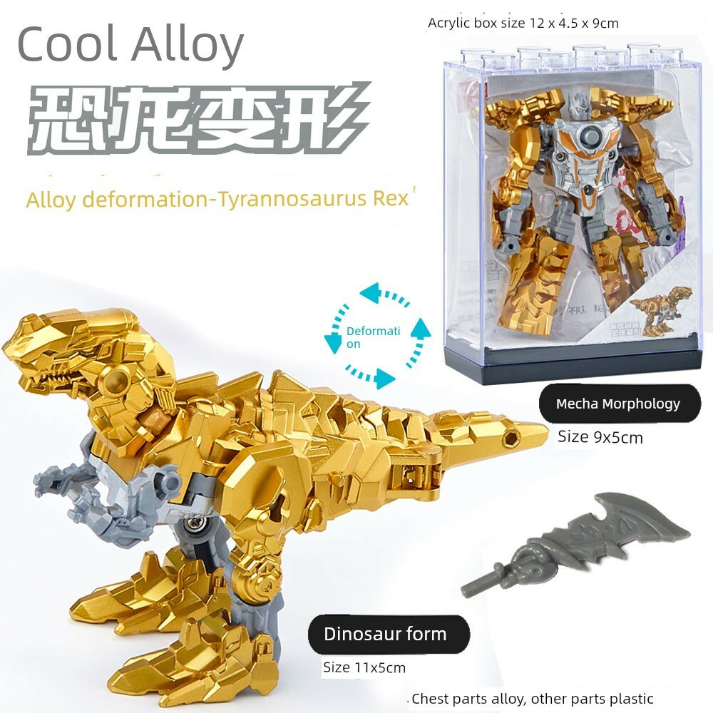 Бесплатный набор для сборки: робот-динозавр из сплава трансформация 5-в-1 модель для детей игрушка-трансформер
