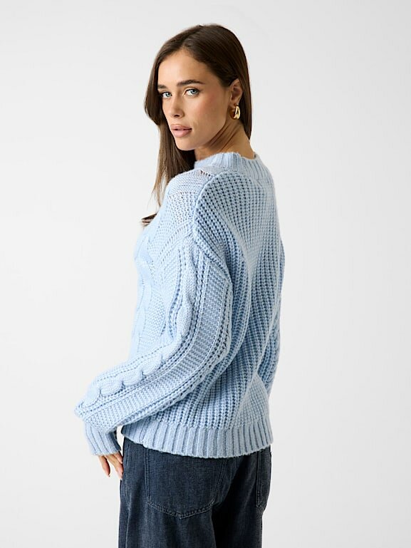 Свитер GUESS LS MOCK NECK NATHALIE SWTR, размер XS, , синий — фото 1