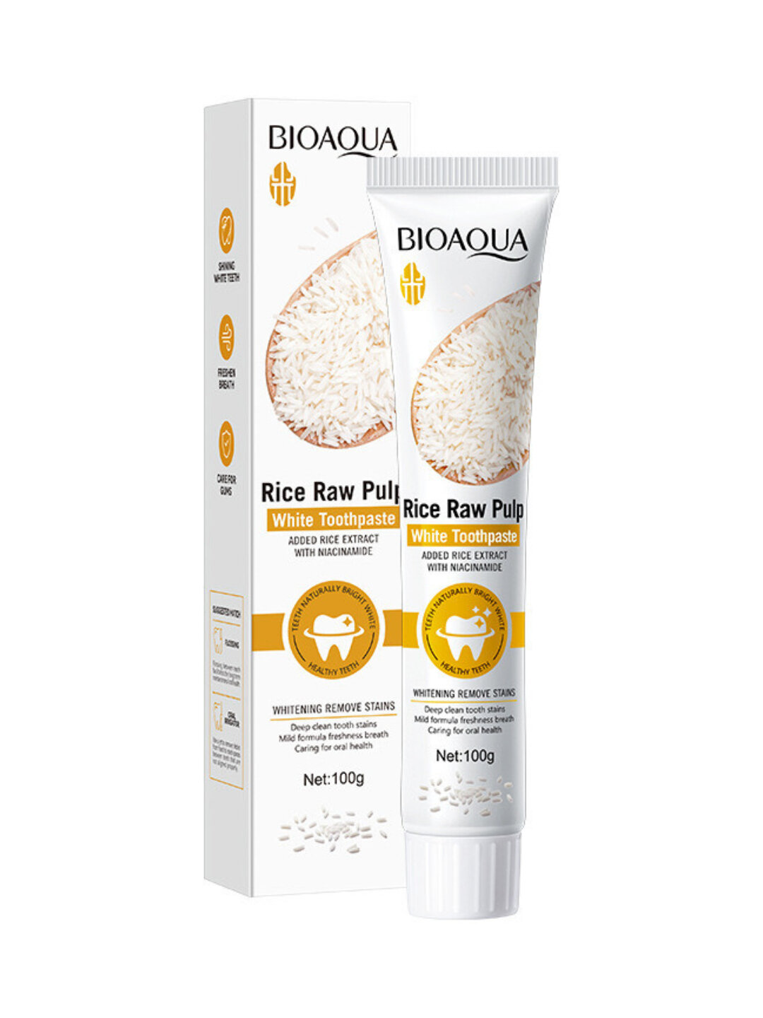 Зубная паста, отбеливает зубы и устраняет неприятные запахи, BIOAQUA 100 гр — фото 1