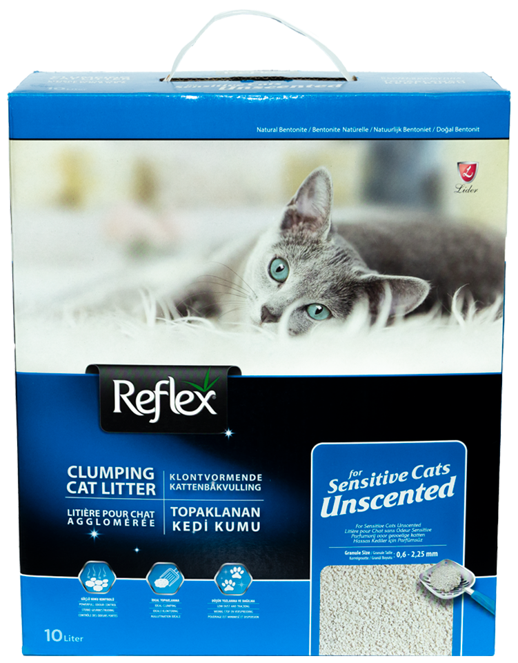 Наполнитель LIDER PETFOOD Комкующийся бентонитовый Reflex для кошачьего туалета гипоаллергенный без запаха 10 л - фотография № 2