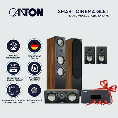 Комплект домашнего кинотеатра Canton Smart Cinema GLE I.10 makassar