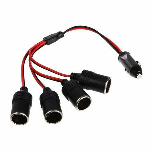 Разветвитель прикуривателя 12-24V 4 гнезда провод 45 см 1180₽