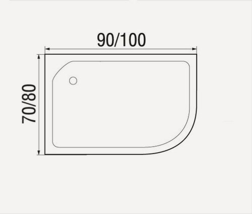 Изображение товара Душевой поддон Wemor 100/70/24 R 10000006058