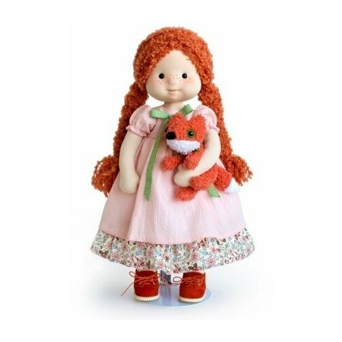 фото Мягкая кукла ива с лисенком сократом, 38 см от буди баса. подарочная коробка в комплекте / кукла для девочек budi basa collection