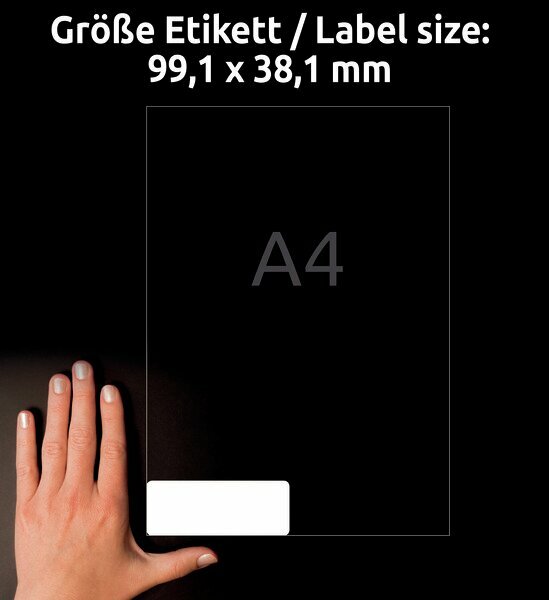 Этикетки Avery Zweckform A4 99.1x38.1мм 14шт на листе/70г/м2/100л./белый самоклей. универс - фото №9