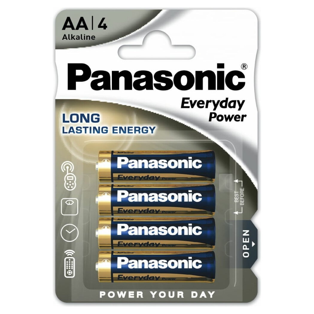 Батарейки алкалиновые Panasonic Everyday Power AA LR6 1,5В 4шт Panasonic 1504-02