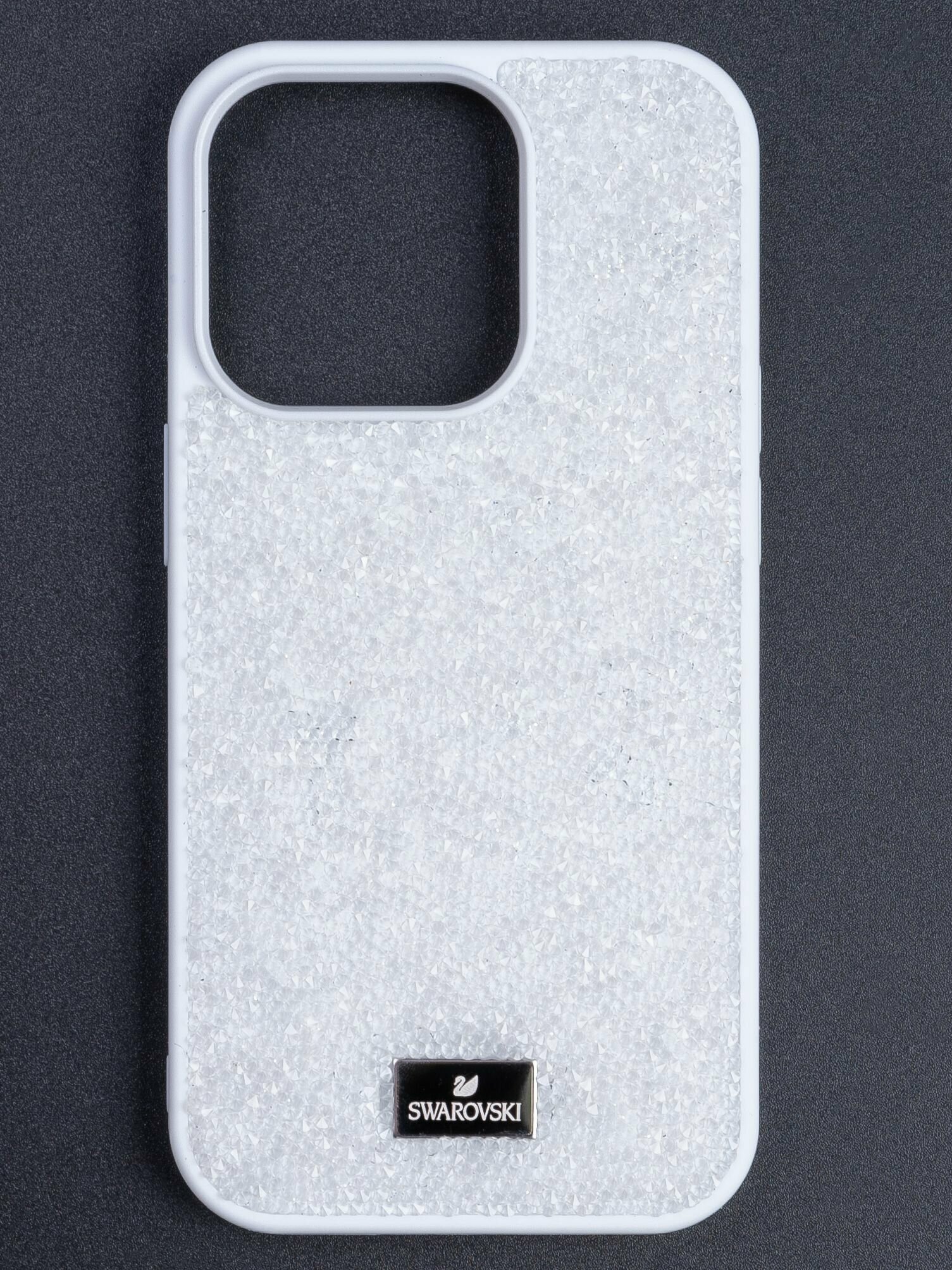 Чехол Swarovski для iPhone 13, силиконовый / Белый