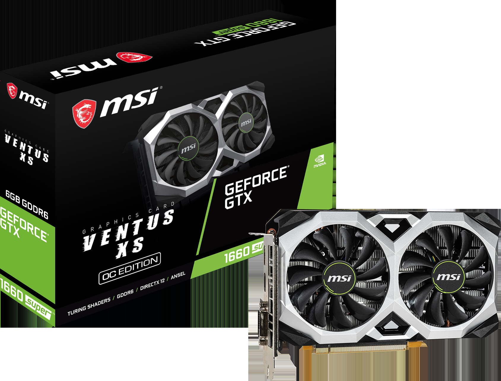 Видеокарта MSI GeForce GTX 1660 SUPER VENTUS XS OC 6GB