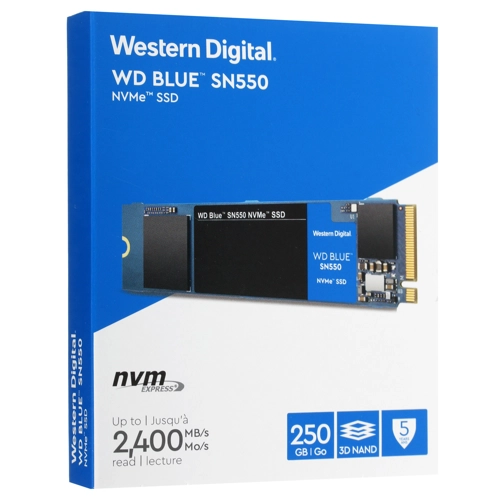 SSD накопитель WD Blue SN550 250Гб, M.2 2280, PCI-E x4, NVMe - фото №9