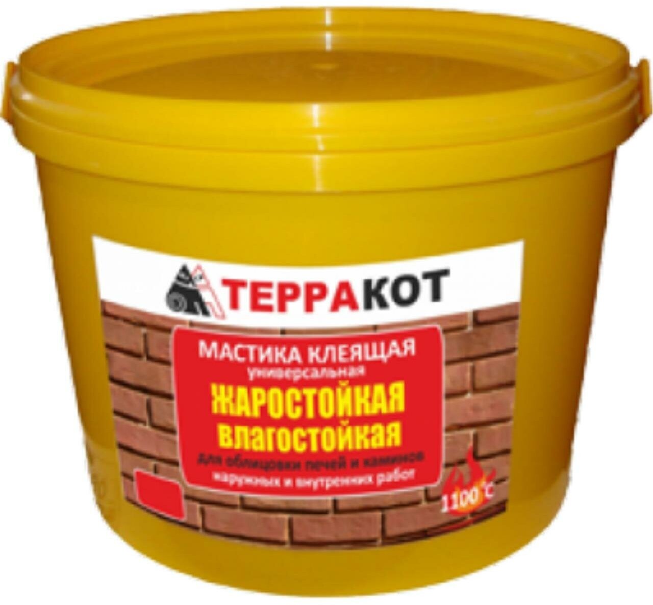 Мастика клеящая влагостойкая, жаростойкая "Терракот", 5 кг