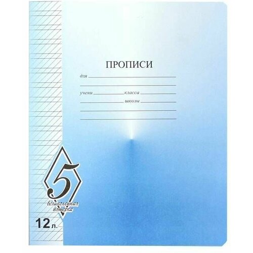 Тетрадь 12 листов Великолепная Пятерка частая косая линия 10 штук