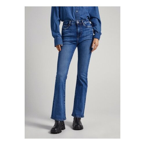 Джинсы клеш Pepe Jeans, размер 27/32, синий джинсы клеш pepe jeans размер 26 32 голубой