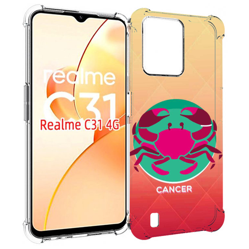 Чехол MyPads знак зодиака рак 4 для OPPO Realme C31 задняя-панель-накладка-бампер