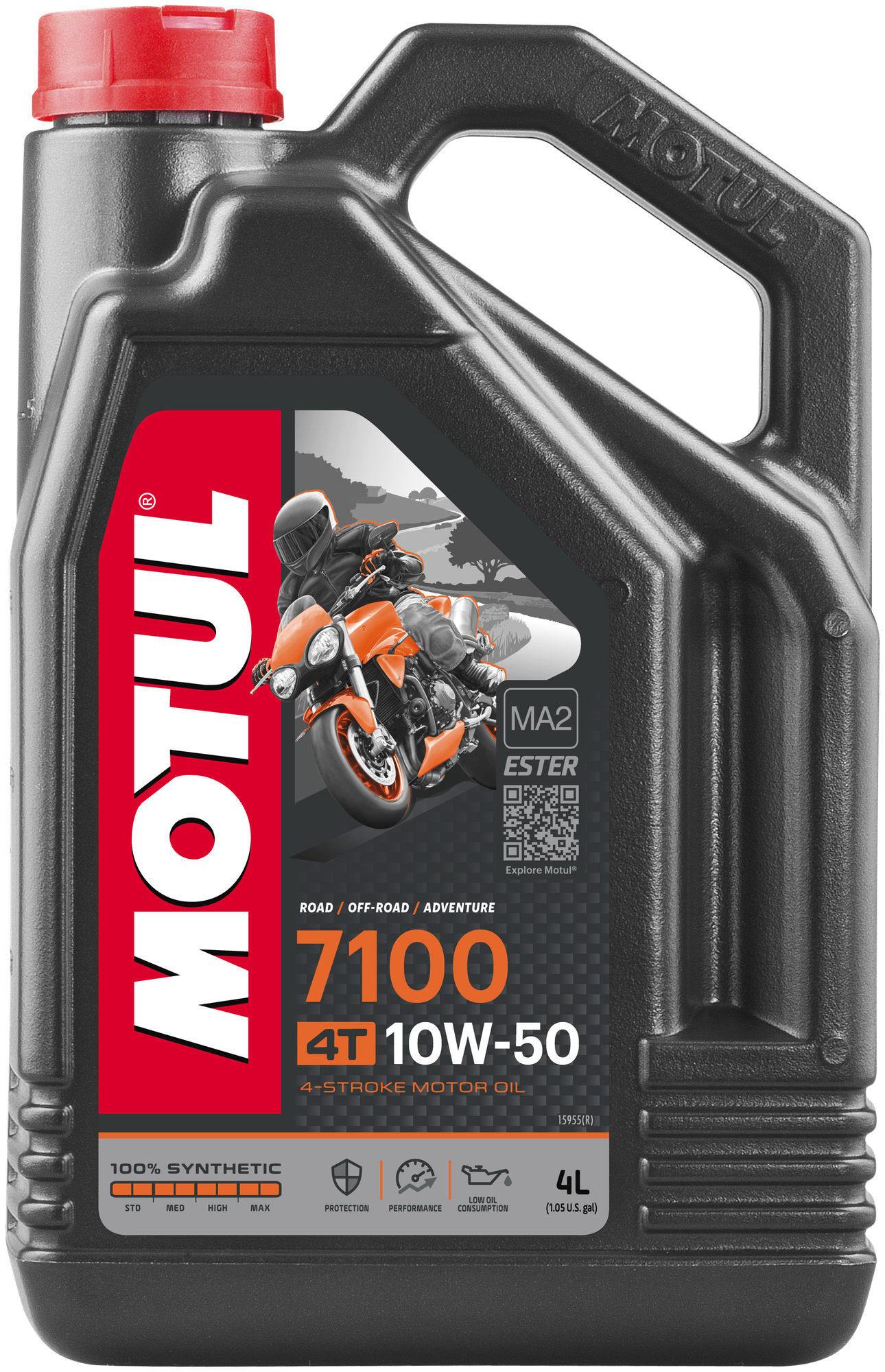 Масло моторное Motul 7100 4T 10W-50 синтетическое 4 л MOTUL 112156