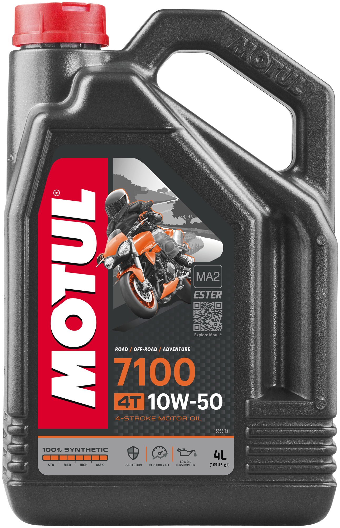 Моторное масло MOTUL 7100 4T 10W-50 1л. синтетическое [104097] - фото №1