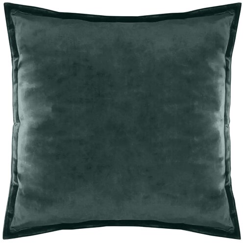 Наволочка - чехол для декоративной подушки на молнии Бархат пыльно-бирюзовый, 45 х 45 см, зеленый