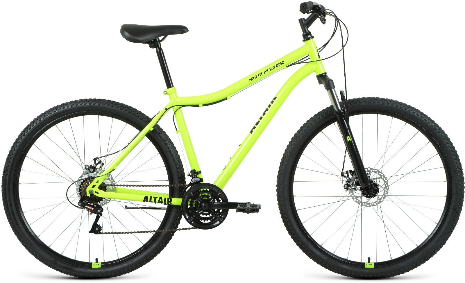 Горный велосипед Altair MTB HT 29 2.0 Disc, год 2021, цвет Зеленый-Черный, ростовка 19