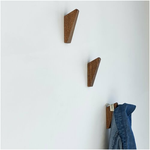 Крючок деревянный/UNO/натуральное дерево/надежное крепление/4 цвета/комплект 3шт для прихожей для ванной