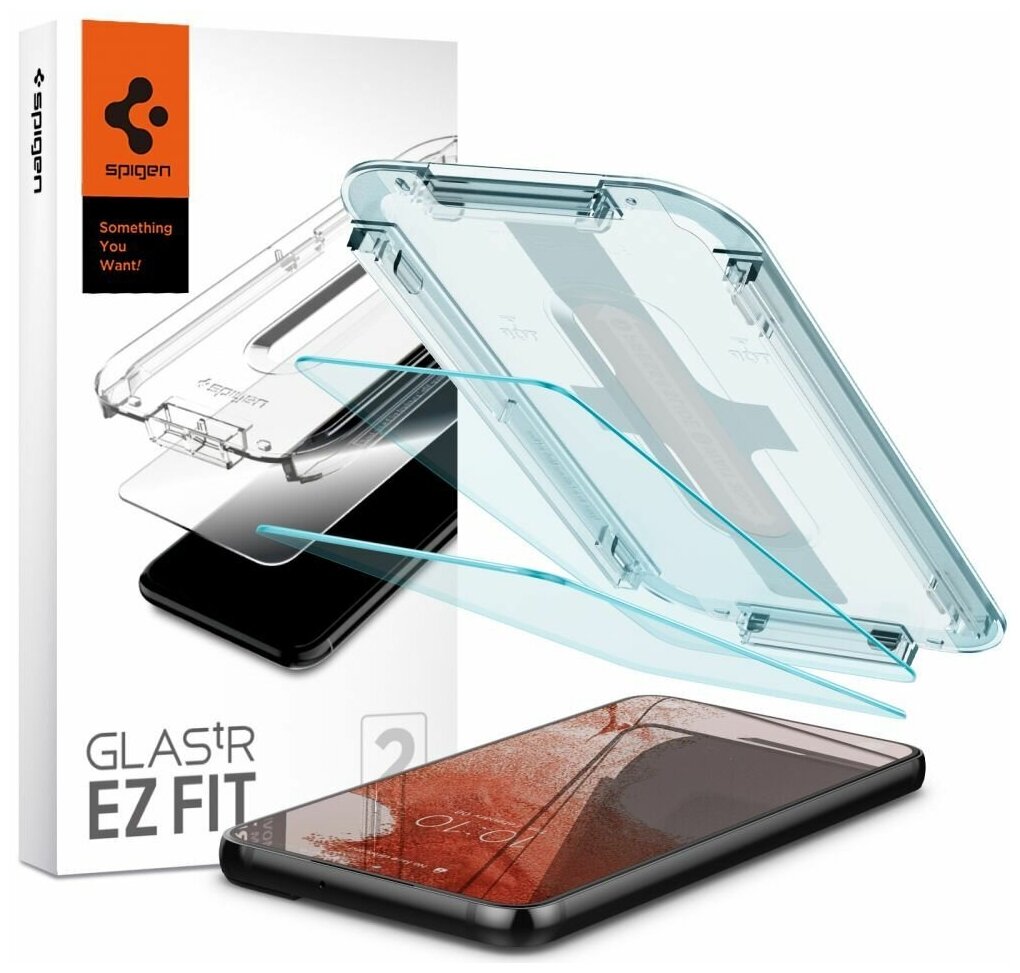 Защитное стекло Spigen Glas. tR EZ Fit 2 Pack (AGL04151) для Samsung Galaxy S22