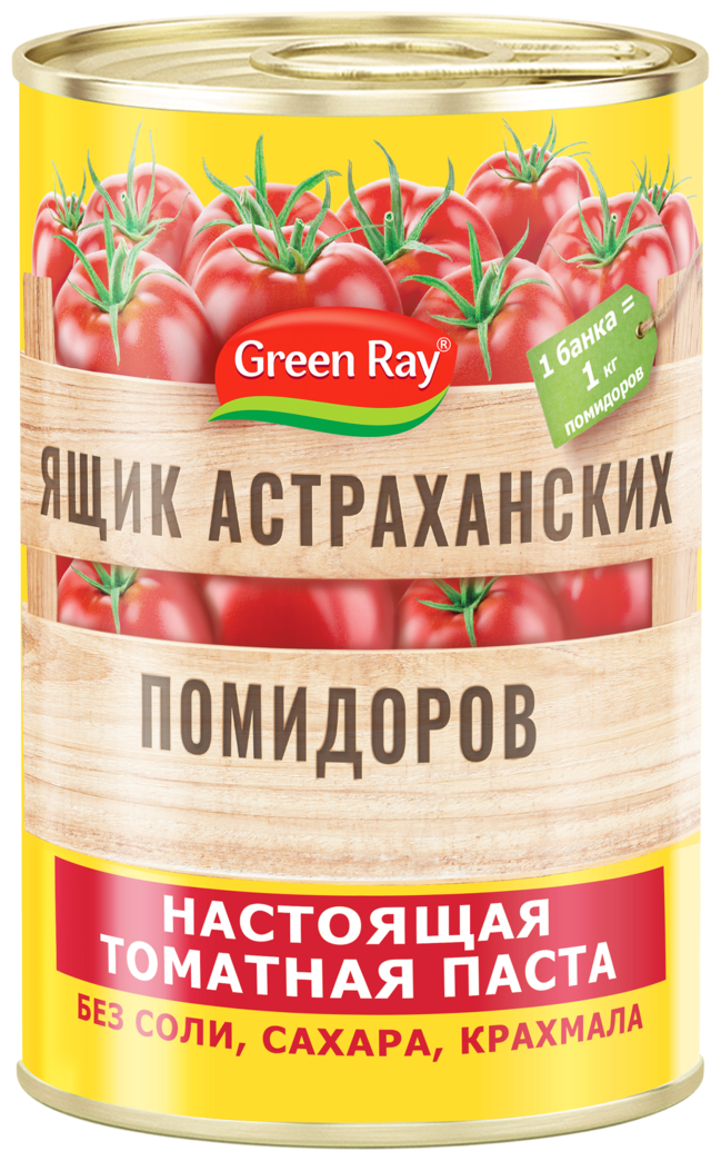Паста томатная GREEN RAY Ящик Астраханских помидоров, 140г