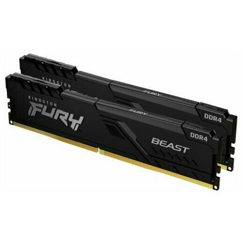 Kingston Модуль оперативной памяти 2x8ГБ DDR4 SDRAM Kingston FURY Beast KF437C19BBK2/16 (PC29800, 3733МГц, CL19) (ret)