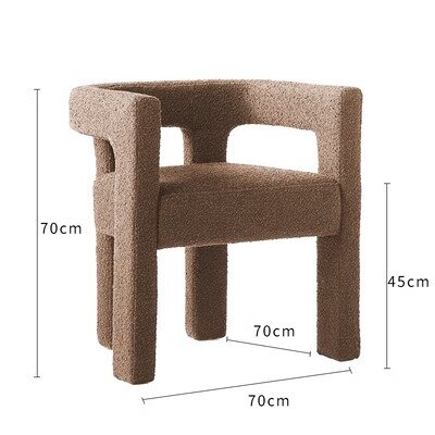 Стул обеденный в стиле Stature Boucle Dining Chair (кофейный бархат)