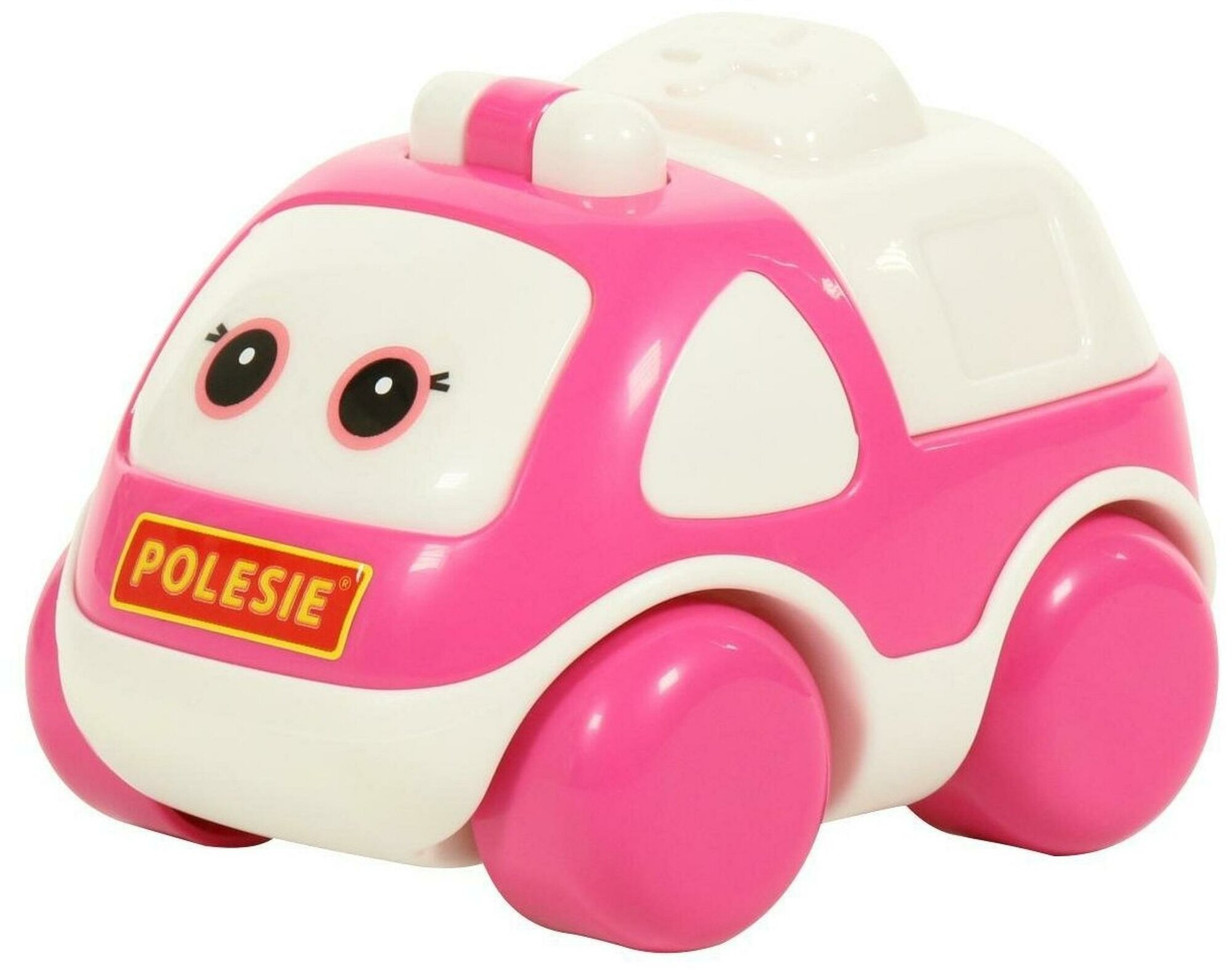 Машинка Полесье Би-Би-Знайка Софи (73136), 12 см, розовый/белый