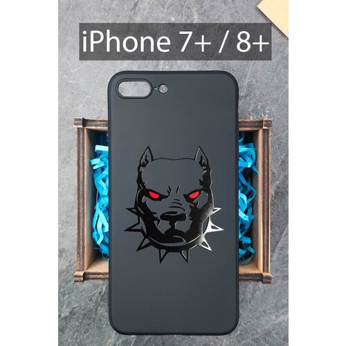 Силиконовый чехол Питбуль для iPhone 7+ / iPhone 8+ / Айфон 7+ / Айфон 8+