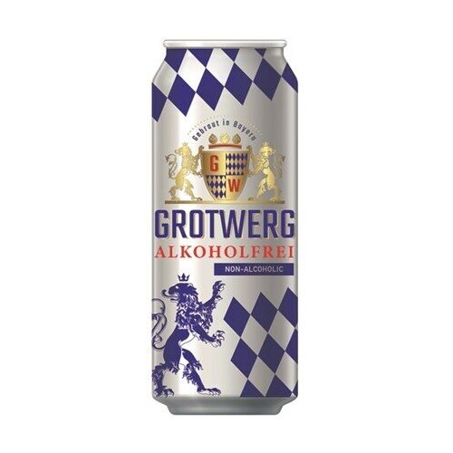 Пиво Grotwerg светлое безалкогольное, 0.5л. Х 24 штуки