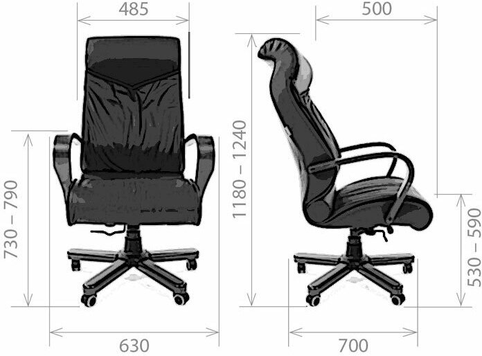 Офисное кресло Chairman 420 WD черный .