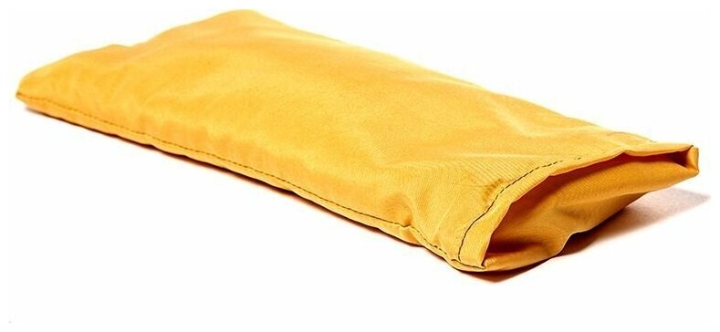 Подушка на глаза, желтый, 21 x 12 x 4 см вес 300 г с семенами льна и лаванды, с перловкой
