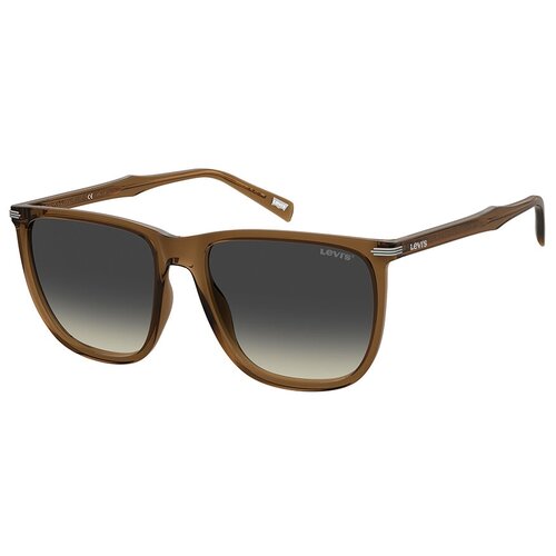 Солнцезащитные очки Levi's, квадратные, оправа: пластик, с защитой от УФ, для женщин, коричневый