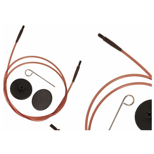 фото 31291 тросик (заглушки 2шт, кабельный ключик) для съемных спиц ginger, длина 20 (40)см, knitpro, и knit pro