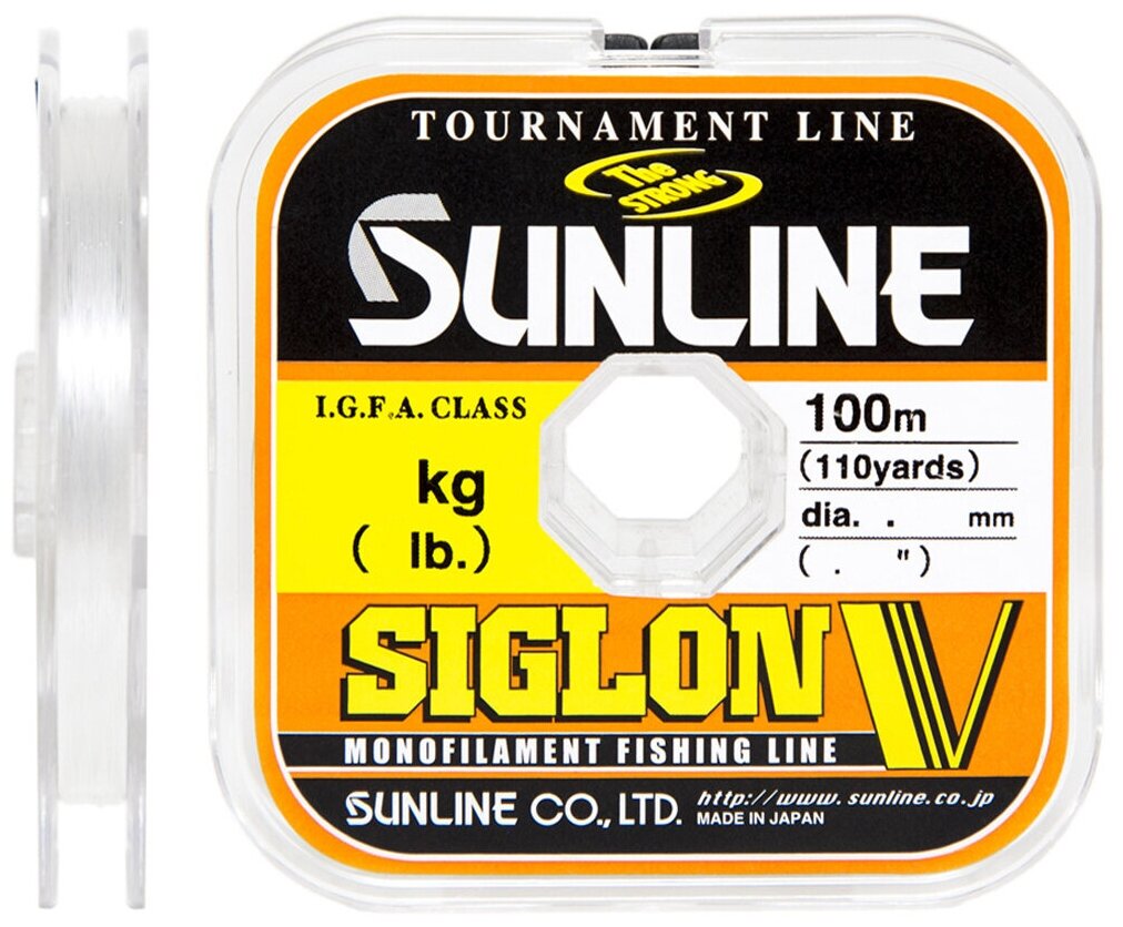 Леска Sunline Siglon V NEW 100м x10 0.165mm 3kg/6lb