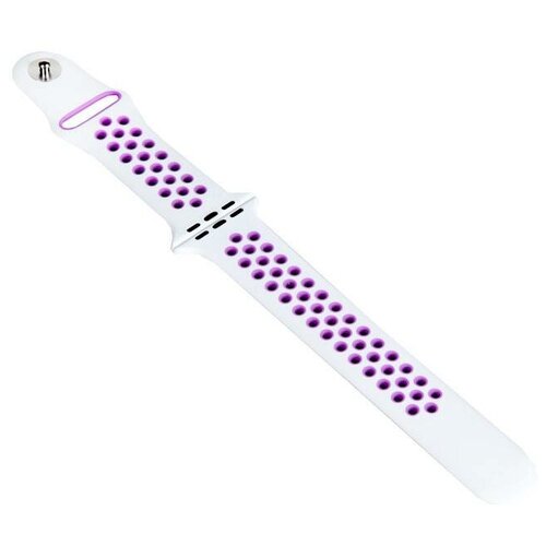 Силиконовый ремешок Nike для Apple Watch , Watch 2, Watch 3 42мм, Watch 4 44мм, бело- фиолетовый