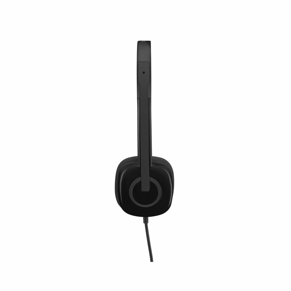 Гарнитура Logitech H151 (черная, 1 x 3.5мм, элементы управления на кабеле, кабель 1.8м) (арт. 981-000590, M/N: A-00029) - фото №5