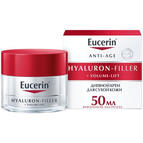 Eucerin Hyaluron-Filler + Volume Lift Дневной уход за сухой кожей SPF 15, 50 мл крем для лица eucerin дневной антивозрастной крем для ухода за сухой чувствительной кожей hyaluron filler spf 15