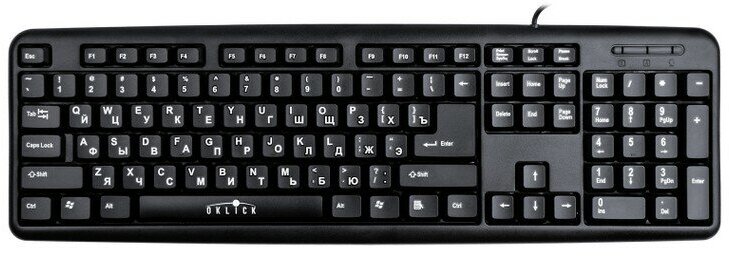Клавиатура Oklick 180M (313180), PS/2, черный