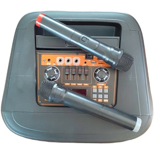 Колонка акустическая портативная комбоусилитель Караоке TWS1137 Пульт2 микрофонаBluetoothFMTF cardUSBBTAUXВход для ГитарыP М P O 12000W 2202100₽