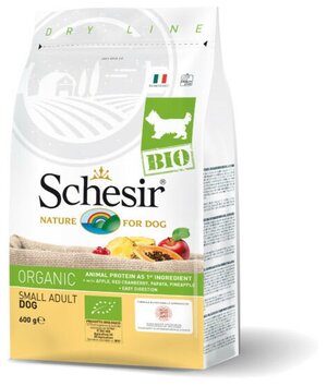 Schesir Bio сухой корм для собак мелких пород, домашняя птица 600г
