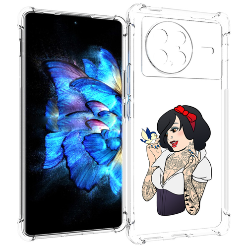 Чехол MyPads принцесса-тату женский для Vivo X Note 5G задняя-панель-накладка-бампер