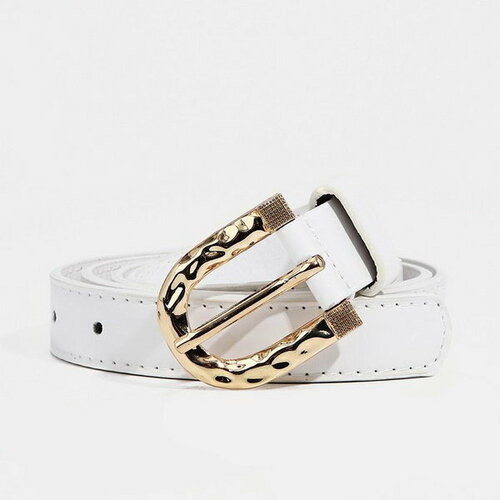 фото Ремень сима-ленд, размер 110, белый